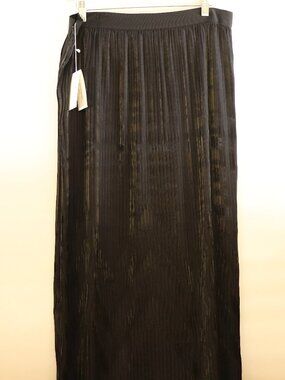 Nicole Farhi full length evening skirt, black pleated skirt, UK size 14